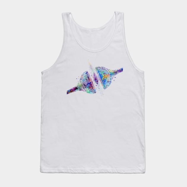 Synapse Receptor Brain Nerve Cell Watercolor Tank Top by LotusGifts